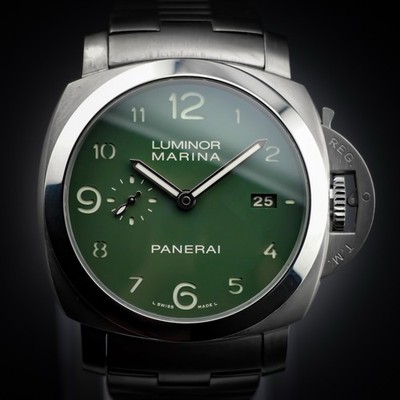 Panerai Luminor 1950 PAM00693 Harrods Green 44mm Titanium Box Papers