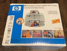  HP PhotoSmart A436 Portable Photo Printer Studio - M627 Digital Camera-