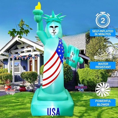 8ft High Patriotic Independence Day 4th of July Inflatable Liberty Statue 2008