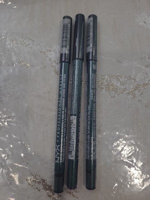 Pack Of 3 NYX Waterproof Slide On Pencil Eye liner - SL09 tropical green HTF