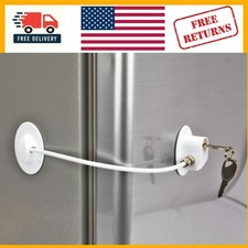 Secure Your Belongings: 1 Pack Refrigerator Lock with 2 Keys  Strong Adhesive