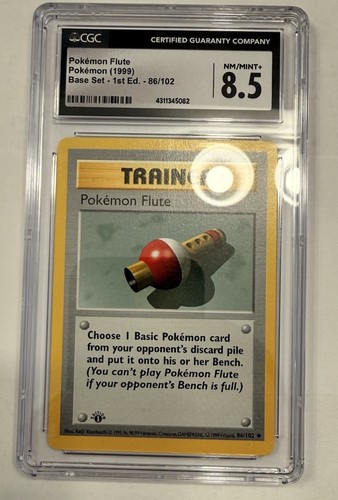 Pokémon Flute (1st Edition) graded CGC 8.5 for sale on eBay