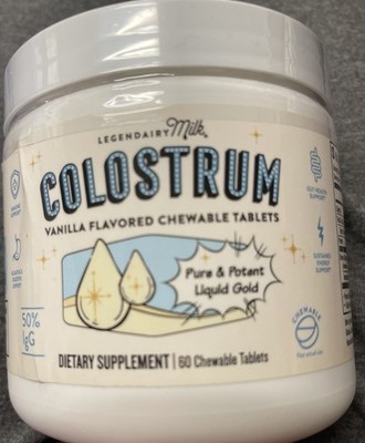 Legendairy Milk Colostrum Supplement Chewable Tablet Vanilla Flavored 60 Ct