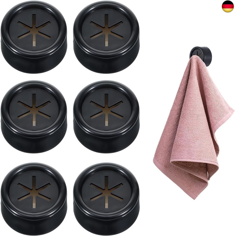 6 Stück Handtuchhalter im Set, Selbstklebender Küchen Gadgets Geschirrtuchhaken