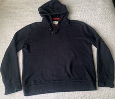 Gucci Black Cotton Knit Hooded Drawstring Pul...