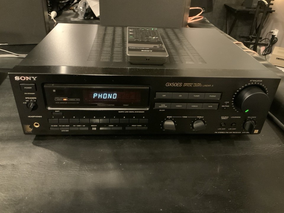SONY STR-GX50ES / GX-50ES STEREO RECEIVER w/OEM Remote Tested See Video ...