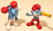 Lot 2 Papa Smurf Hefty 2011 McDonald's Happy Meal Toy Collectible Figure Set