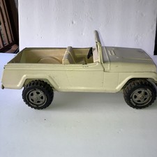 Vintage Tonka 1960s Jeepster Pressed Steel Cream Made in USA