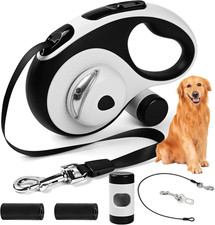Heavy Duty Retractable Dog Leash for Large Dogs, 16Ft Dog Leash with Poop Bag...
