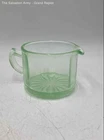 Green Uranium Depression Glass Vaseline Glow In The Dark Creamer