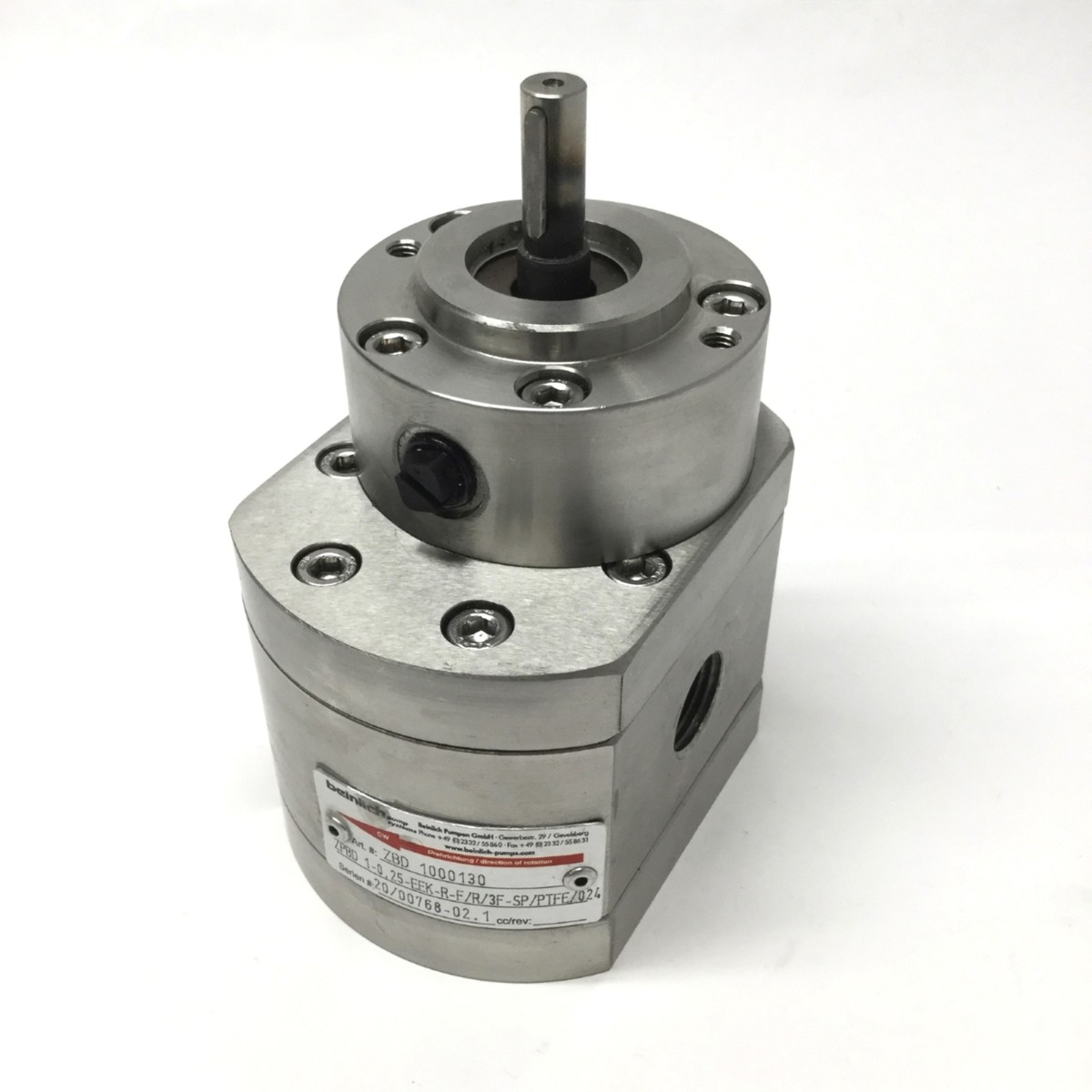 Beinlich ZPBD 1-0.25 Stainless Steel Dosing External Gear Pump 0.3