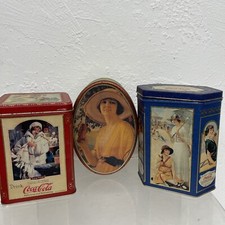 Coca Cola Vintage Tin Box Set Of 3 1988/1993