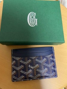 goyard card holder green