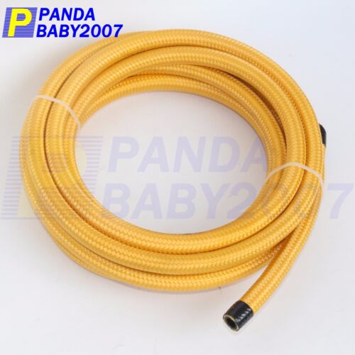 STEEL NYLON BRAIDED AN6 6AN -6 OIL GAS FUEL WATER RUBBER LINE HOSE 10FEET GD - Picture 4 of 5