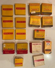 Vintage Lot of 17 Empty Film Boxes - Kodak, Kodachrome, Colorchrome