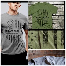 Krav Maga t-shirt martial arts military lethal self defense fighting U.S. Flag