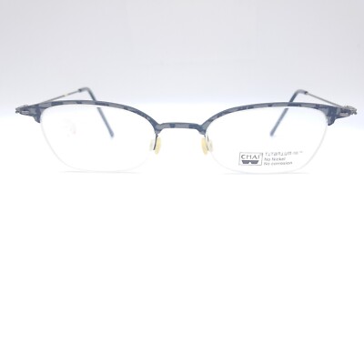 Chai Germany Vintage Brille Titanium Model TI 5 Col. 50 Size 44/19 Grau/schwarz 