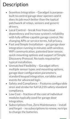Garadget For Control 4 Integration