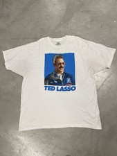 Ted Lasso Tv Show Unisex White T-shirt Size 2XL