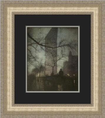 Edward J Steichen The Flat Iron Building in the Evening Custom Framed Print