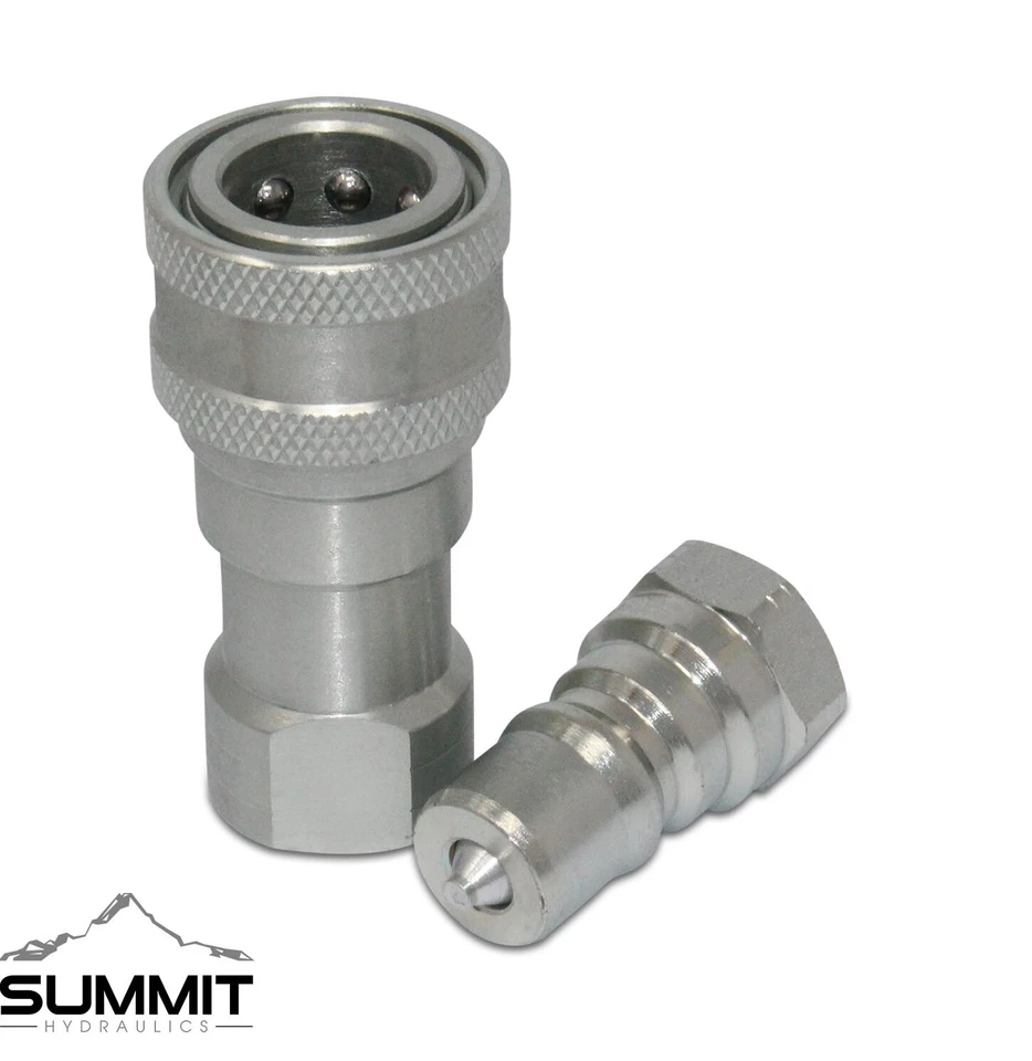 SUMMIT HYDRAULICS Kubota 7J612-66323 K2581-66220 Replacement Hydraulic Quick Coupler Set, 1/4” NPT