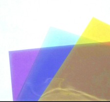 16X16IN CAMERA GEL FILTER SHEET THREE SET YELLOW MAGENTA CYAN