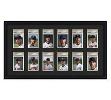 PSA Graded Card Frame Display Holds (12) Slabs Baseball, UV Protection (optional