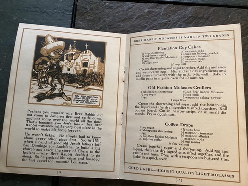 1920s Personal Recipes of Brer Rabbit Molasses Story Booklet - Picture 5 of 8
