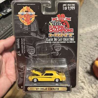 Racing Champions Mint  69 Cougar Eliminator Yellow 1:64 Motor Trend 50th Ann 213