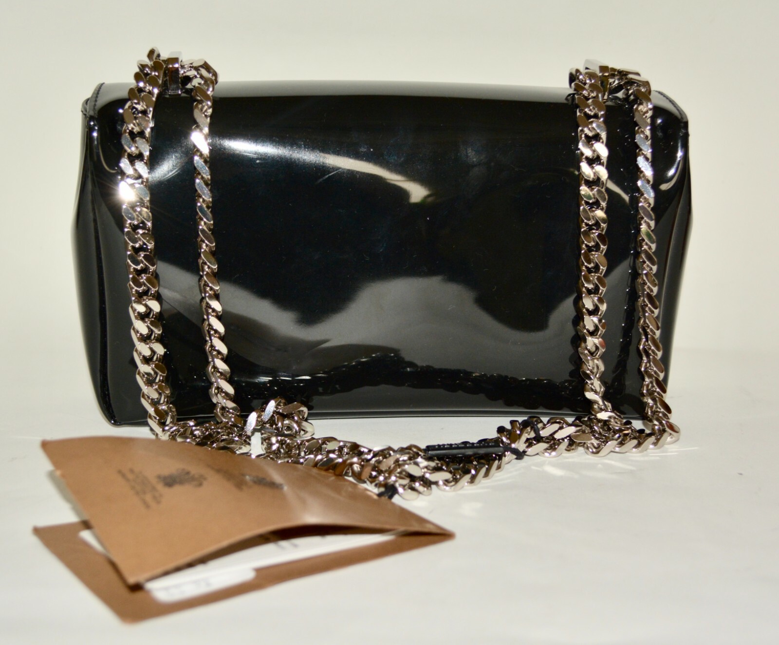 NWT BURBERRY LOLA PATENT LEATHER SHOULDER BAG CLUTCH image 6