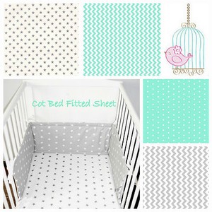 mint green cot sheets