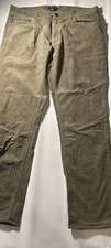 Michael Kors Mens 36x32 Dark Gray Corduroy Pants Straight Flat Cords EUC MK