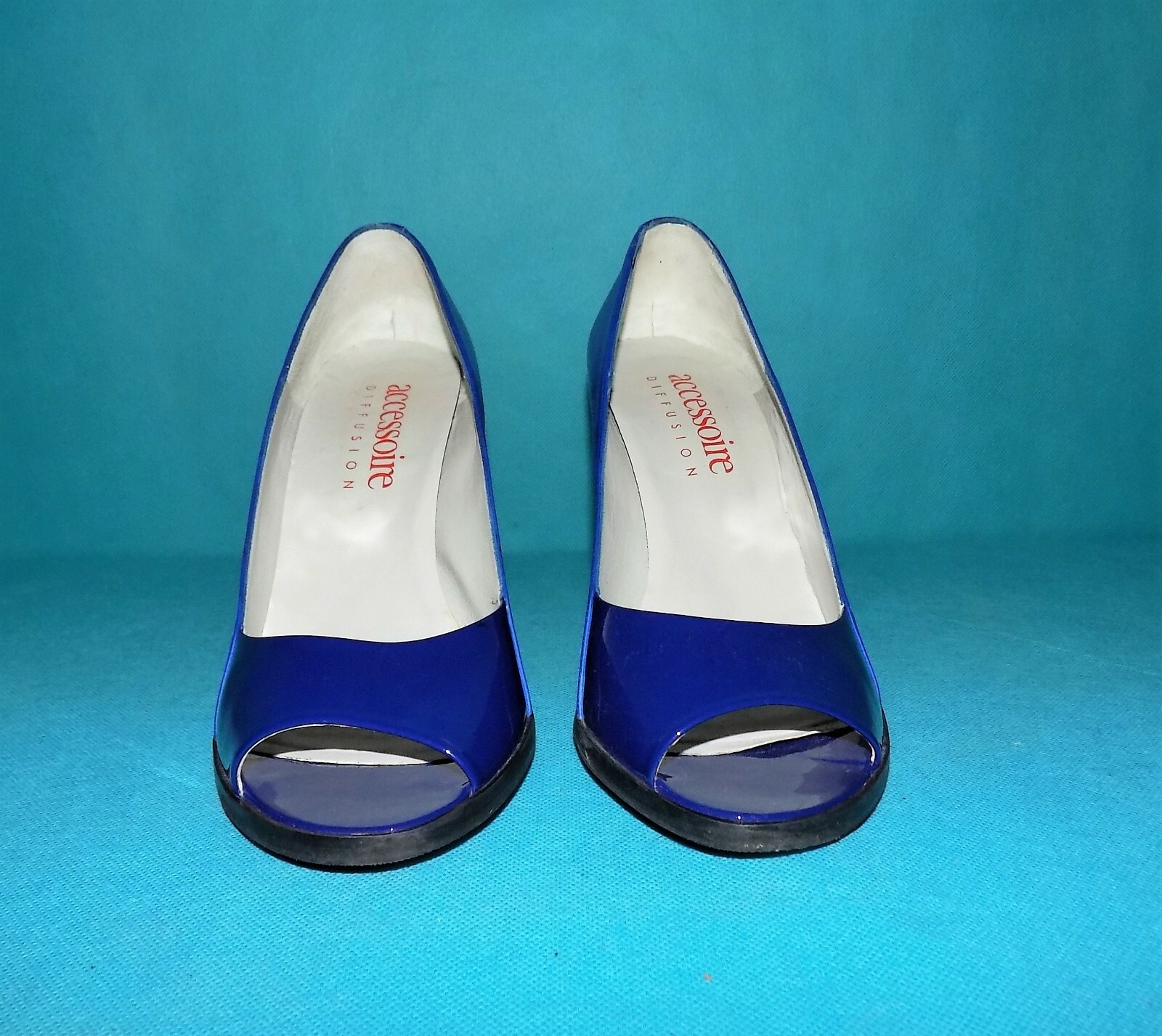 Pumps End Open Accessory Diffusion Blue Leather S… - image 2