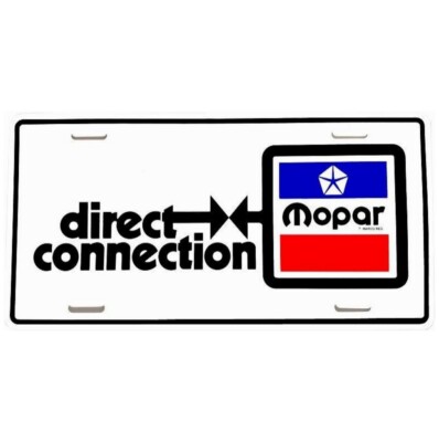 Mopar Direct Connection License Plate NEW 70's Dodge Plymouth Chrysler 70s style