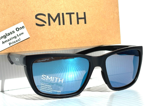 NEW Smith Optics LONGFIN Matte Black ChromaPop POLARIZED Blue GLASS Sunglass - Picture 3 of 17