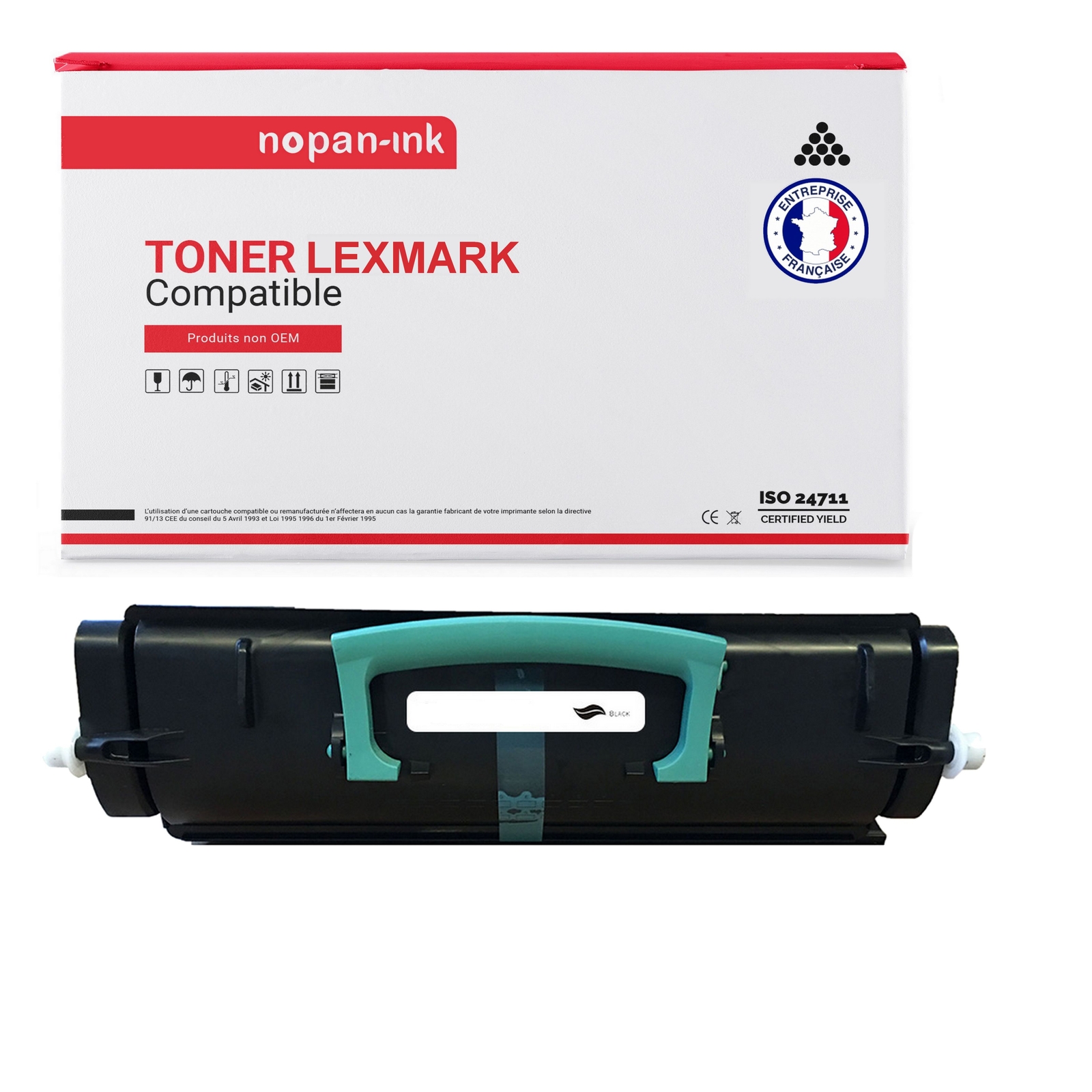 Toner Lexmark E260A11E compatible noir idéal pour le télétravail efficace Nopan-Ink
