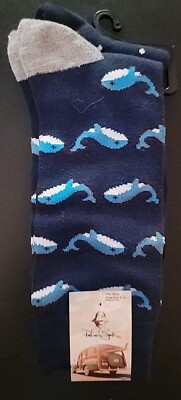 NWT Panama Jack Socks Whales 2 Pair Shoe Size 8-12