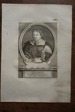 ROHAULT JACQUES (1618-1672) ENGRAVING 18th century PHYSICIST AMIENS
