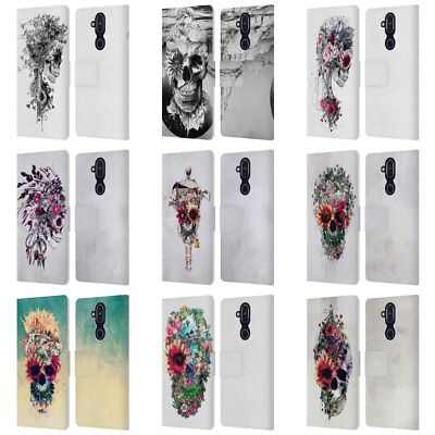 OFFICIAL RIZA PEKER SKULLS 6 LEATHER BOOK WALLET CASE COVER FOR NOKIA PHONES
