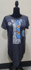 New Junk Food Women's ACDC Vintage Black T Shirt Dress Regular and Plus Sizes