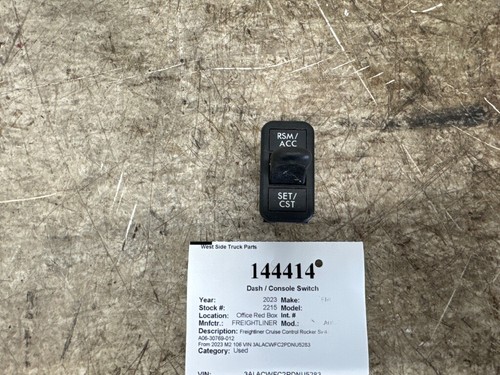 Cruisecontrol Rocker Switch Freightliner Cruise Control Rocker Switch A06-30769-012 From 2023 M2 ...