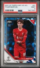 2021-2022 Topps Chrome Sapphire UEFA Champions League #87 Tyler Morton PSA 9