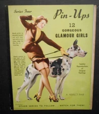 Old 1940s? Louis Dow Pin-Ups Booklet 12 Prints Series Four Elvgren RARE