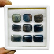 Natural Unheated Sapphire 15 Pcs 12-15mm Octagon Cut Ring Size Loose Gemstones