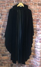 Laura Ashley Vintage Black Velvet Collared Cape Cloak Opera Victorian : One Size