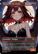 MTG - Terror of the Peaks - Fan Art Borderless Fullart Style - EDH / Playtest