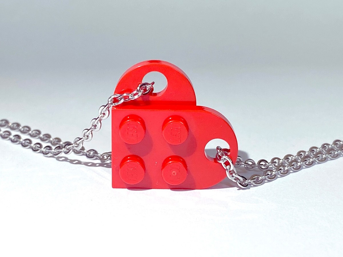 Heart Necklace made with LEGO Bricks Gift Friendship Loved Ones