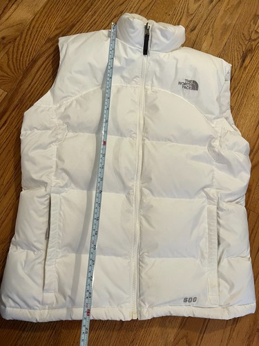 VTG The North Face 600 Down Puffer Nuptse Vest Girl's Size XL White Retro96 - Picture 9 of 22