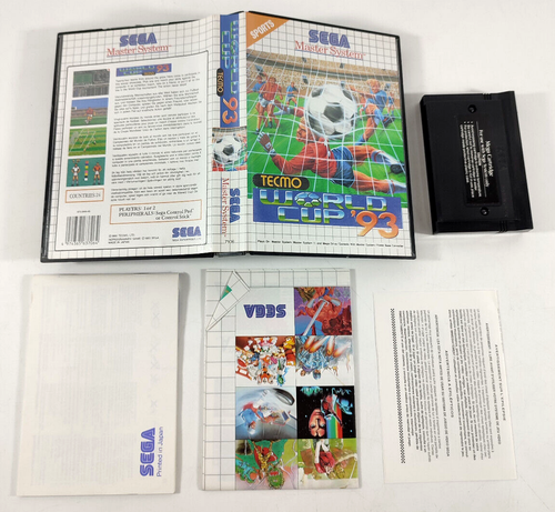Sega Master System Spiel in Box World Cup 93 mit Anleitung Blitzversand und Sendungsverfolgung - Bild 2 von 2