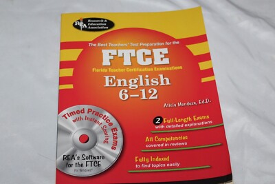 FTCE English 6-12 no CD-ROM (FTCE Teacher Certification Test Prep) - GOOD